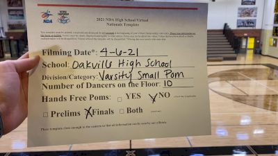 Oakville High School [Virtual Small Varsity - Pom Finals] 2021 NDA High School National Championship