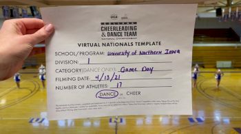 University of Northern Iowa [Virtual Division I Game Day - Dance Semi Finals] 2021 UCA & UDA College Cheerleading & Dance Team National Championship