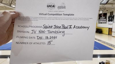 Saint John Paul II High School [JV Non Tumble] 2021 UCA December Virtual Regional
