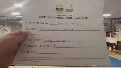 East Ascension High School [Game Day - Small Varsity Coed] 2022 UCA & UDA December Virtual Regional
