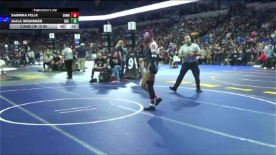 130 lbs Consi Of 16 #2 - Sabrina Felix, Downey (SS) vs Jaala Degannes, San Marcos (SD)