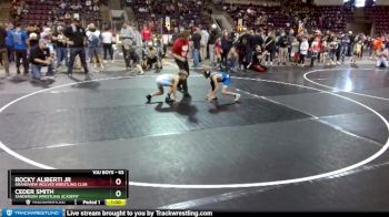 63 lbs Cons. Round 3 - Ceder Smith, Sanderson Wrestling Academy vs Rocky Aliberti Jr, Grandview Wolves Wrestling Club