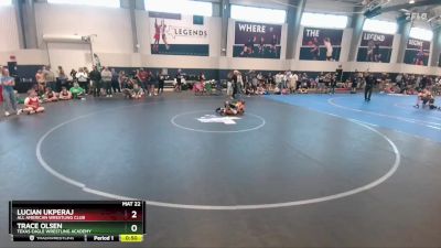 85 lbs Champ. Round 1 - Trace Olsen, Texas Eagle Wrestling Academy vs Lucian Ukperaj, All American Wrestling Club