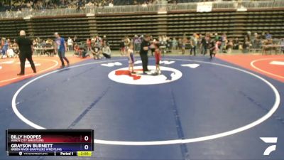 53 lbs Quarterfinal - Billy Hoopes, Windy City Wrestlers vs Grayson Burnett, Green River Grapplers Wrestling