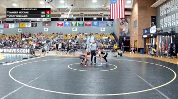 141 lbs Cons. Round 2 - Jameer McCrae, Emmanuel vs Cody Williams, UNC Pembroke
