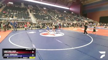 59 lbs Semifinal - Greysen Seim, Douglas Wrestling Club vs Aicen Gerrard, Evanston Elite Wrestling Club