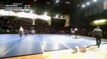 Girls 100 M1 1st Place Match - Kinzy McCauley, Uintah - Girls vs Madaleigh Grimstead, Tintic - Girls