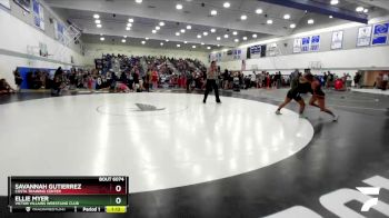 115 lbs Quarterfinal - Ellie Myer, Victor Villains Wrestling Club vs Savannah Gutierrez, Costa Training Center