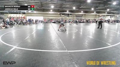 90 lbs Quarterfinal - Brooklyn Murray, DoughBoy WC vs Americah Mills, Roundtree Wrestling Academy