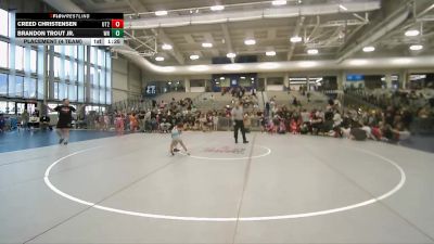 45 lbs Placement (4 Team) - Creed Christensen, Utah Black vs Brandon Trout Jr., Western Nebraska
