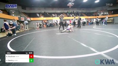 49 lbs Final - Brylen Buckner, Weatherford Youth Wrestling vs Jett Gentry, Husky Wrestling Club