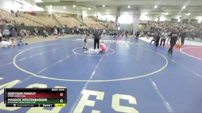 85 lbs Champ. Round 2 - Maddox Westenbarger, Blackman Wrestling Club vs Addyson Fanguy, Stars Wrestling