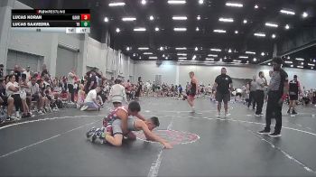 88 lbs Round 6 (8 Team) - Lucas Koran, GA United Red vs Lucas Saavedra, Top Rank