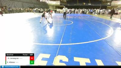 87 lbs Semifinal - Audrey Lensegrav, South West Washington Wrestling Club vs Elise Albeso, Team Aggression Wrestling Club