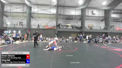 157 lbs Cons. Sub-quarters - Duane Zamora, Moses Lake Wrestling Club vs Greg Hall, St. Helens High School Wrestling