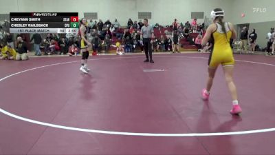 111-113 lbs 1st Place Match - Chesley Railsback, Center Point-Urbana Girls vs Cheyann Smith, Starmont Girls