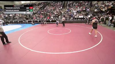 3A 215 lbs Champ. Round 1 - Taualoa Laupapa, North Sanpete vs Nicholas Braga, Providence Hall