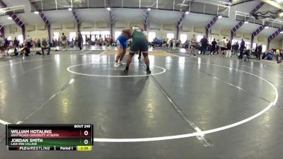 285 lbs Cons. Round 1 - Jordan Smith, Lake Erie College vs William Hotaling, Unattached-University At Buffa