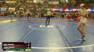 A - 120 lbs Cons. Round 1 - Coyt Krieger, Hardin vs James Swartz, Frenchtown