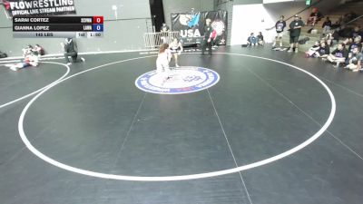 145 lbs Sarai Cortez, SCVWA - Santa Clara Valley Wrestling Association vs Gianna Lopez, LAWA - Los Angles Wrestling Association