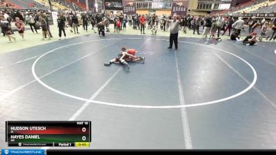 67 lbs Champ. Round 1 - Hudson Utesch, IA vs Hayes Daniel, AR