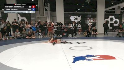 100 lbs Cons. Semis - Kathleen Zimmerman, Sanderson Wrestling Academy vs Ella Thomas, Red Rose Wrestling Club