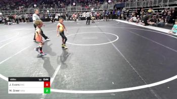 49 lbs Semifinal - James Evans, Bartlesville Wrestling Club vs Major Greer, Siouxland Wrestling Academy