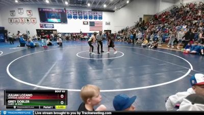 120 lbs Champ. Round 1 - Grey Dobler, Carey Jr High vs Julian Lozano, Johnson Junior High