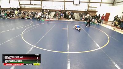 67 lbs Champ. Round 1 - Stratton Mecham, Altamont vs Greyson Hansen, JWC