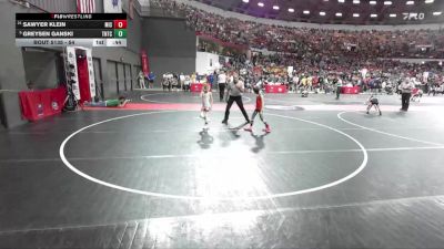 54 lbs Champ. Round 2 - Greysen Ganski, Team Nazar Training Center vs Sawyer Klein, Mishicot