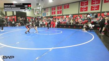 102 lbs Quarterfinal - Bentley Jones, Okmulgee vs Madison Woodward, McAlester