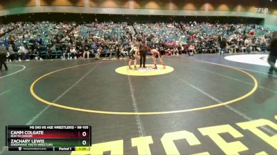 98-105 lbs Round 1 - Zachary Lewis, Greenwave Youth Wrestling vs Camm Colgate, Run To Danger