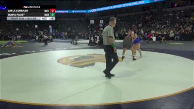 155 lbs Consi Of 8 #1 - Layla Lorenzo, Mater Dei (SS) vs Olivia Faust, Buchanan (CS)