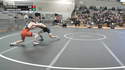 125 lbs Cons. Round 3 - Christian Olsen, Augustana (sd) vs Clayson Mele, Minnesota State Moorhead