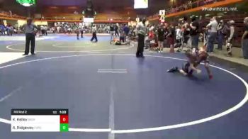 55 lbs Rr Rnd 2 - Kian Kelley, Broken Bow Wrestling Club vs Allie Ridgeway, Force 10 Wrestling Academy