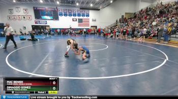 80 lbs Prelim - Dimaggio Gomez, Gering Middle School vs Mac Beniek, Clear Creek Middle School