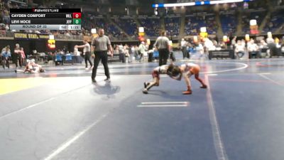 70 lbs Round Of 32 - Cayden Comfort, Williamsport vs Levi Noce, Jefferson Morgan