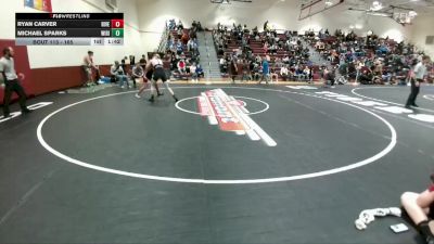 165 lbs Champ. Round 1 - Ryan Carver, Riverton vs Michael Sparks, Wind River