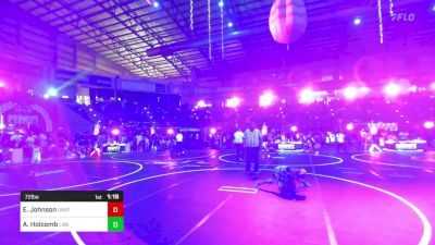 72 lbs Round Of 16 - Emily Johnson, Unattached vs Alyvia Holcomb, Liberal WC