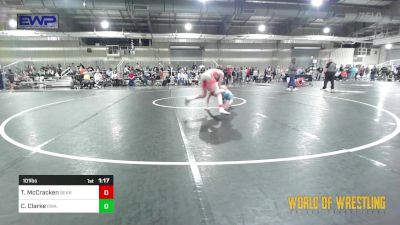 101 lbs Round Of 16 - Tyler McCracken, Bear Cave vs Cody Clarke, Roundtree Wrestling Academy