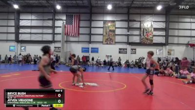 100 lbs Round 2 (4 Team) - Ayven Virasone, DARKHORSE WRESTLING CLUB - GOLD vs Bryce Bush, NORTH CAROLINA WRESTLING FACTORY - BLUE