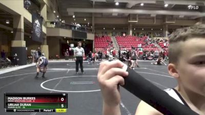 105 lbs Finals (2 Team) - Madison Burkes, Ridge Wrestling Club vs Urijah Duran, Duran Elite