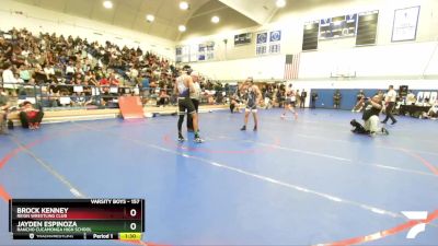 157 lbs Champ. Round 2 - Jayden Espinoza, Rancho Cucamonga High School vs Brock Kenney, Reign Wrestling Club