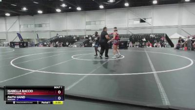 120 lbs Round 1 (8 Team) - Isabella Baccio, Pennsylvania vs Faith Hand, Indiana