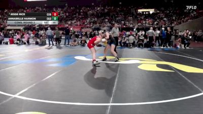 140 lbs Cons. Round 3 - Annabelle Harmon, Caldwell vs Jesse Rice, Clearwater Valley