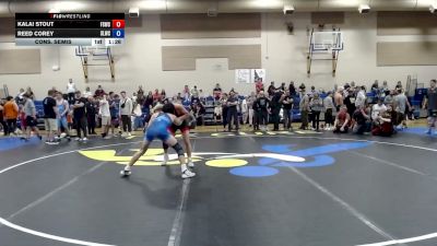 144 lbs Cons. Semis - Kalai Stout, Fighting Squirrels Wrestling Club vs Reed Corey, Sandpoint Legacy Wrestling Club