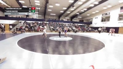 184 lbs Semifinal - Hayden McLellan, Alvernia vs Justin Mayes, New York University