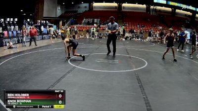 96 lbs Round 4 (6 Team) - Knox Bowman, TB Legacy vs Ben Holober, Virginia Patriots