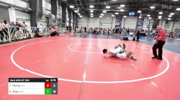 138 lbs Round Of 64 - Tylin Thrine, Indiana Outlaws White vs Evan Gosz, TS Wrestling Prep