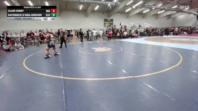 100 lbs Cons. Round 4 - Clair Kirby, Brighton vs Kaydence O`Neil-Dreher, Cleveland